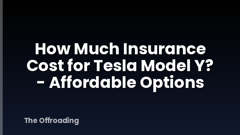 How Much Insurance Cost for Tesla Model Y? - Affordable Options