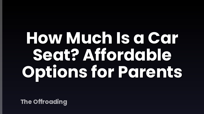 How Much Is a Car Seat? Affordable Options for Parents