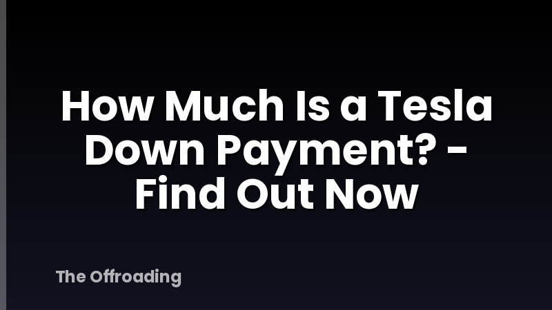How Much Is a Tesla Down Payment? - Find Out Now