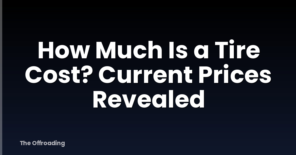 How Much Is a Tire Cost? Current Prices Revealed