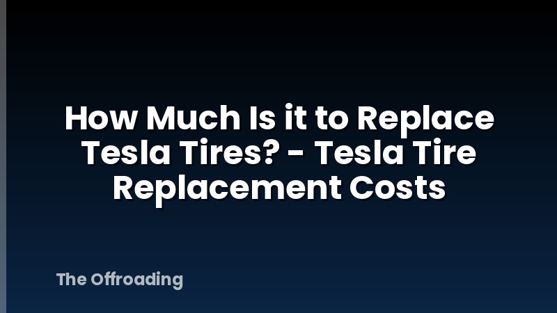 How Much Is it to Replace Tesla Tires? - Tesla Tire Replacement Costs