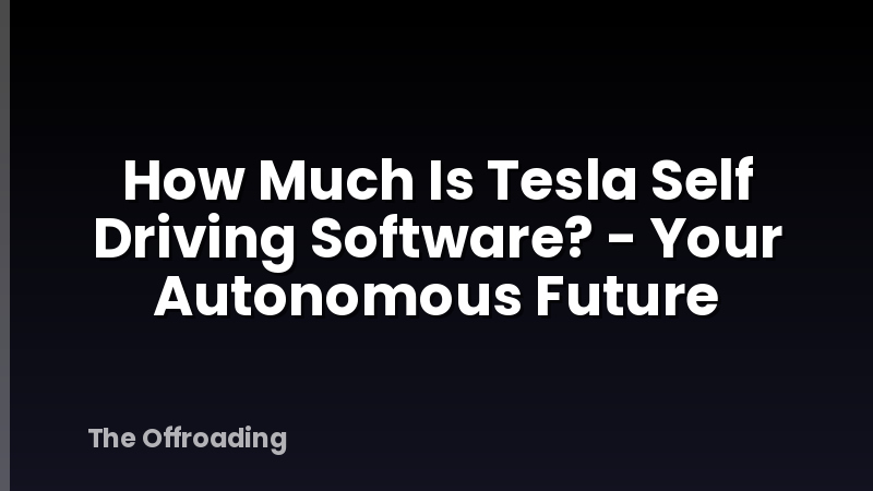 How Much Is Tesla Self Driving Software? - Your Autonomous Future