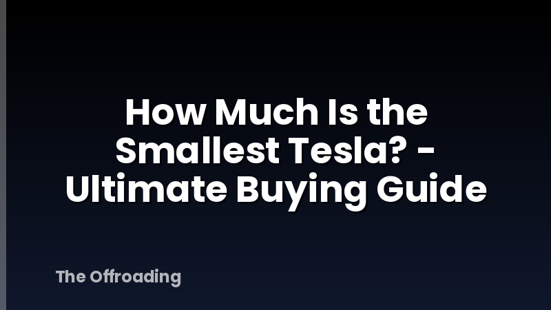 How Much Is the Smallest Tesla? - Ultimate Buying Guide
