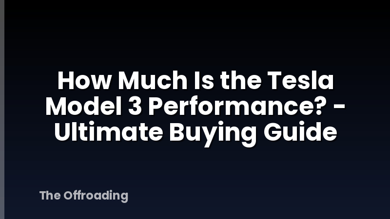How Much Is the Tesla Model 3 Performance? - Ultimate Buying Guide
