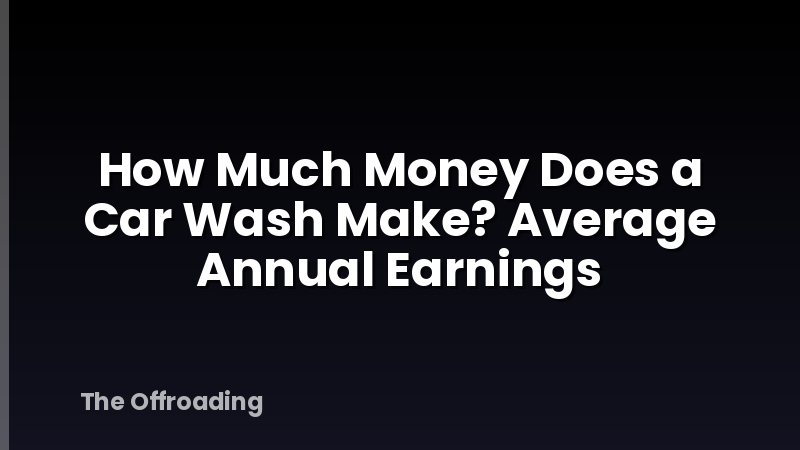 How Much Money Does a Car Wash Make? Average Annual Earnings