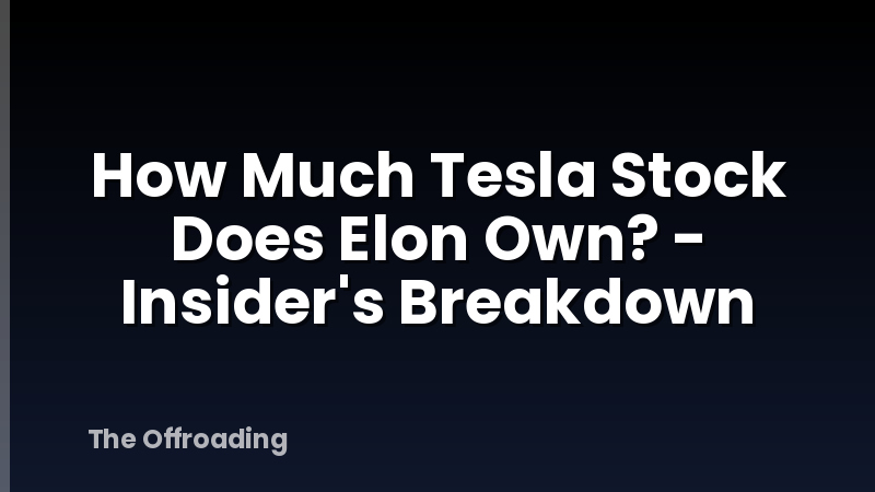 How Much Tesla Stock Does Elon Own? - Insider's Breakdown