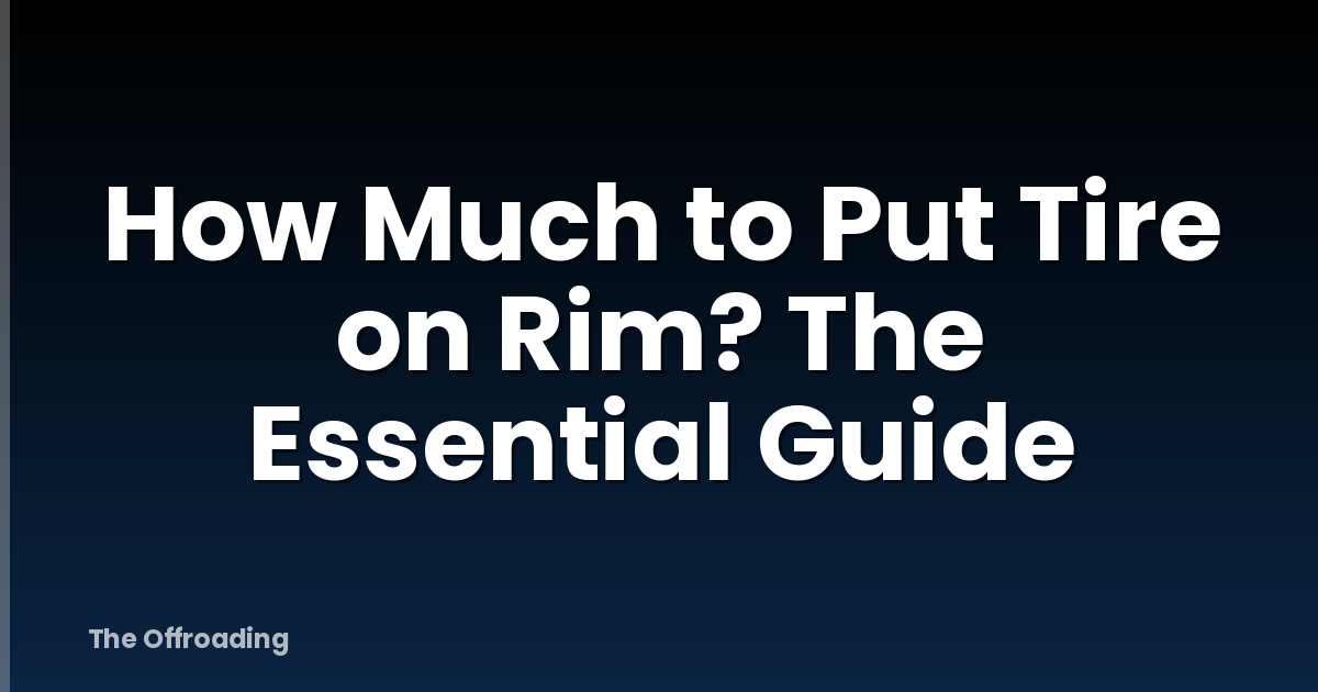 How Much to Put Tire on Rim? The Essential Guide