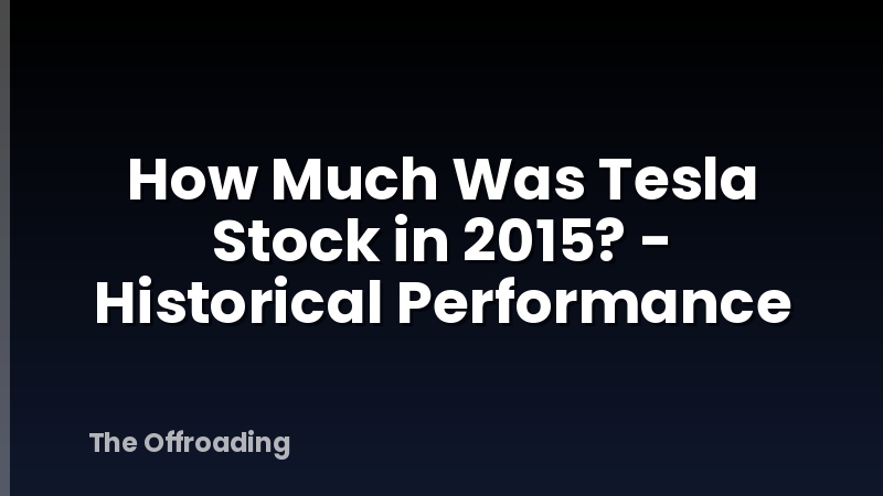 How Much Was Tesla Stock in 2015? - Historical Performance