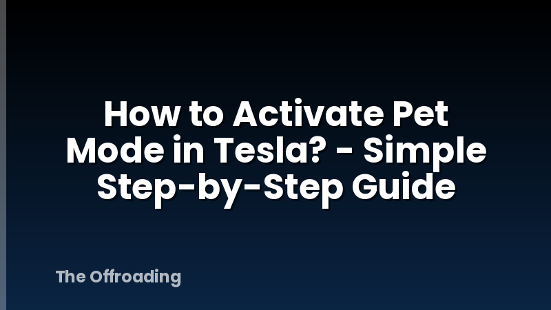 How to Activate Pet Mode in Tesla? - Simple Step-by-Step Guide
