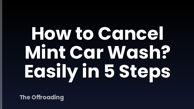 How to Cancel Mint Car Wash? Easily in 5 Steps