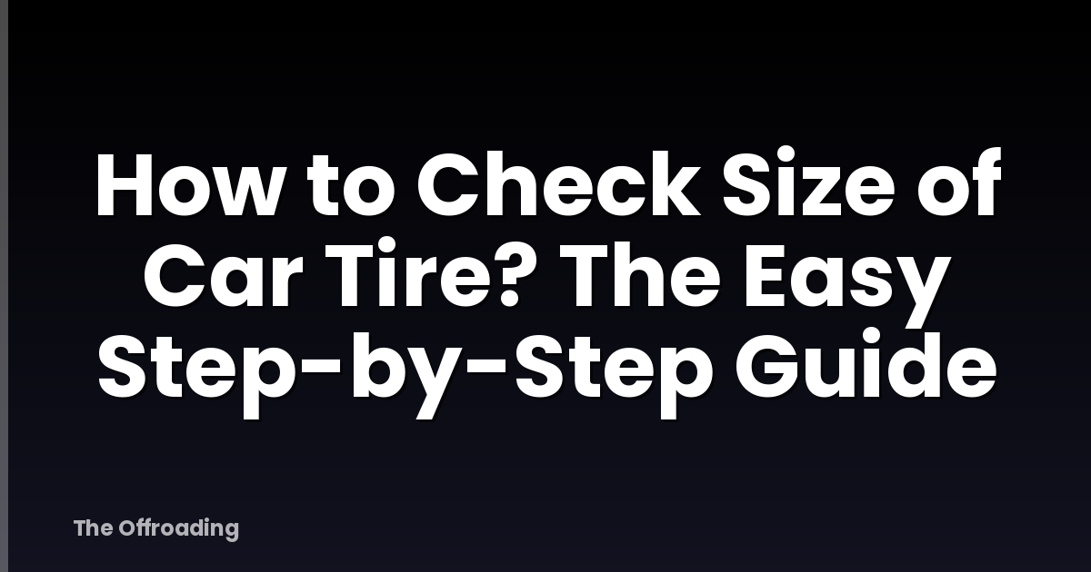 How to Check Size of Car Tire? The Easy Step-by-Step Guide