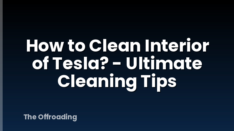 How to Clean Interior of Tesla? - Ultimate Cleaning Tips