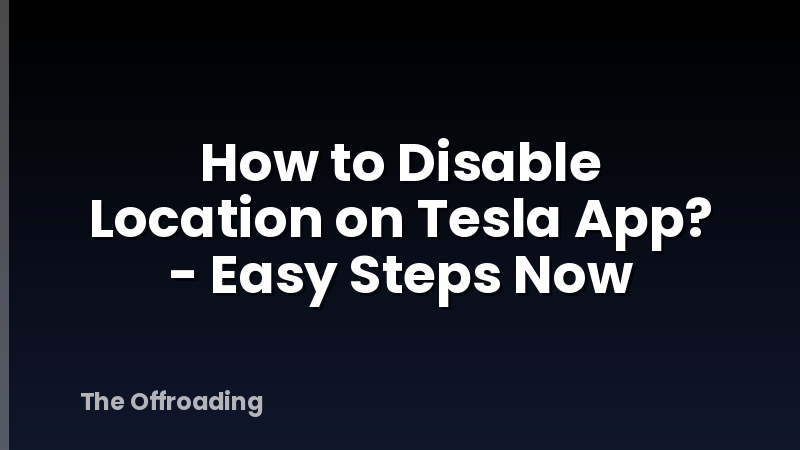 How to Disable Location on Tesla App? - Easy Steps Now
