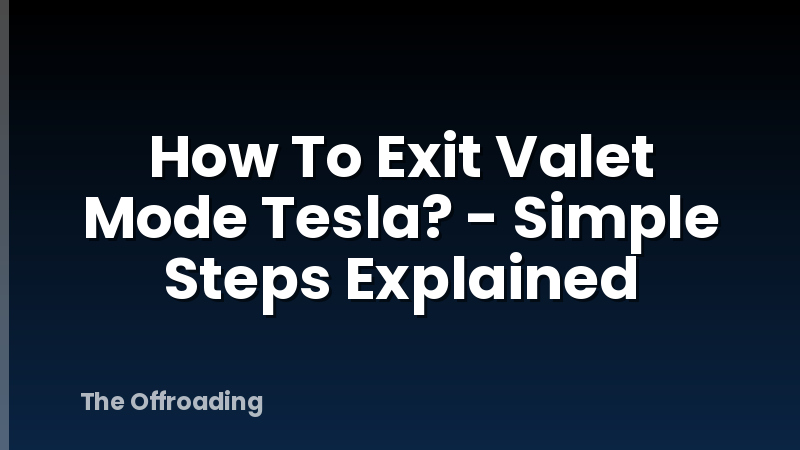 How To Exit Valet Mode Tesla? - Simple Steps Explained