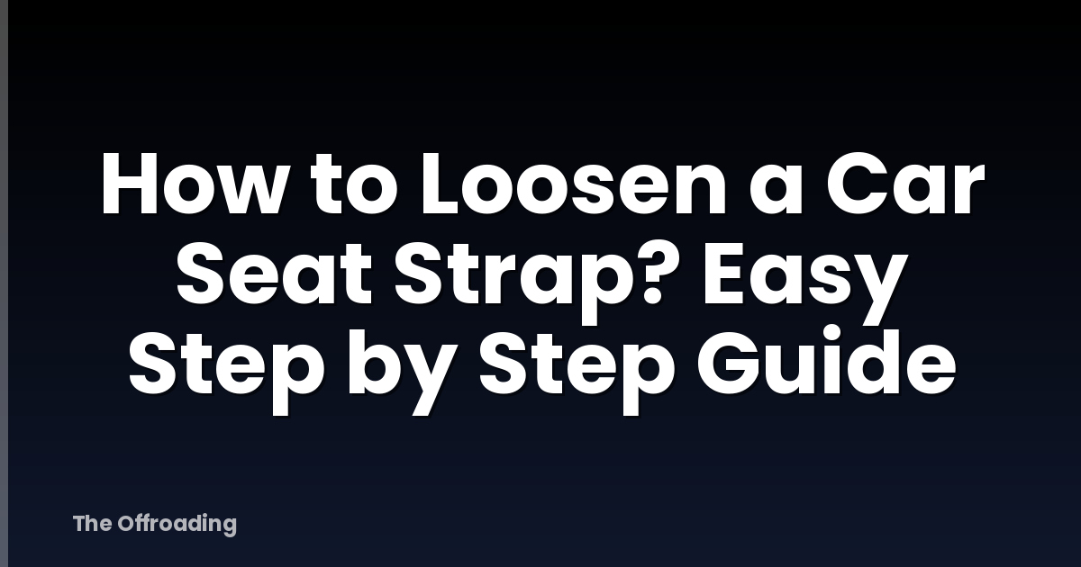 How to Loosen a Car Seat Strap? Easy Step by Step Guide