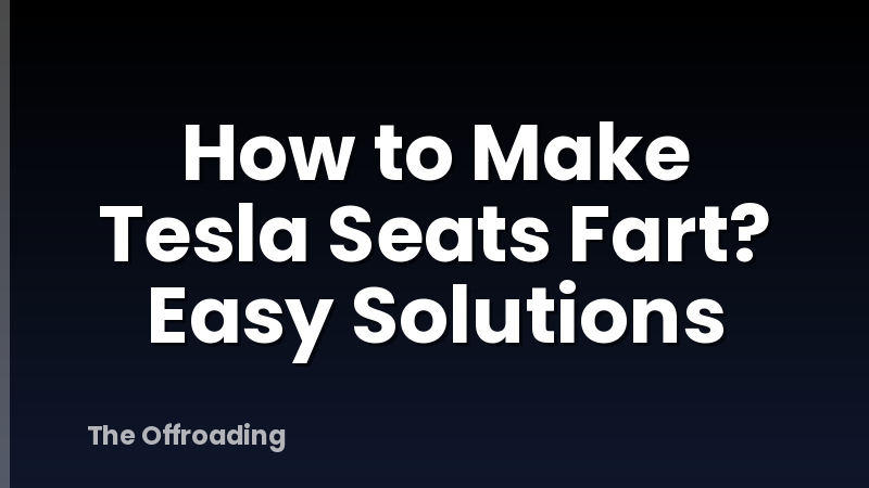 How to Make Tesla Seats Fart? Easy Solutions