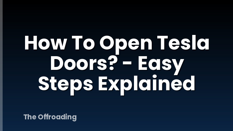 How To Open Tesla Doors? - Easy Steps Explained