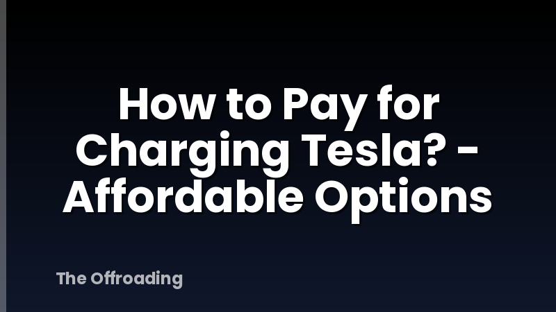 How to Pay for Charging Tesla? - Affordable Options