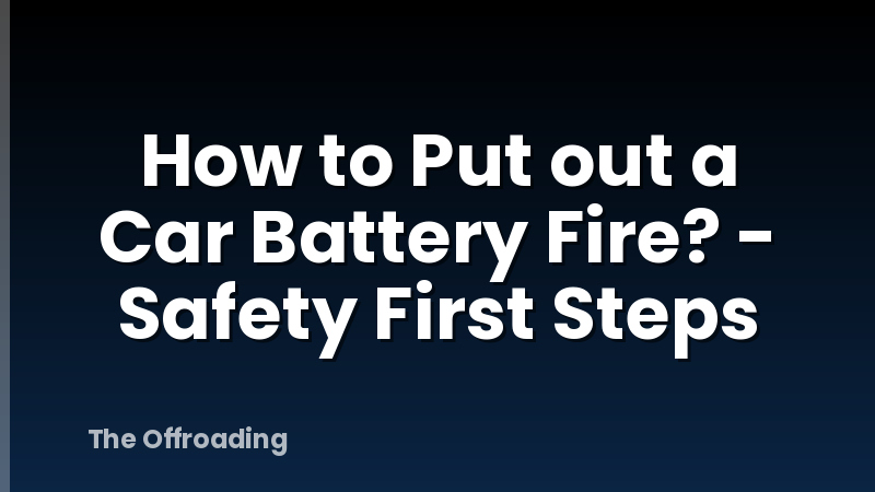 How to Put out a Car Battery Fire? - Safety First Steps