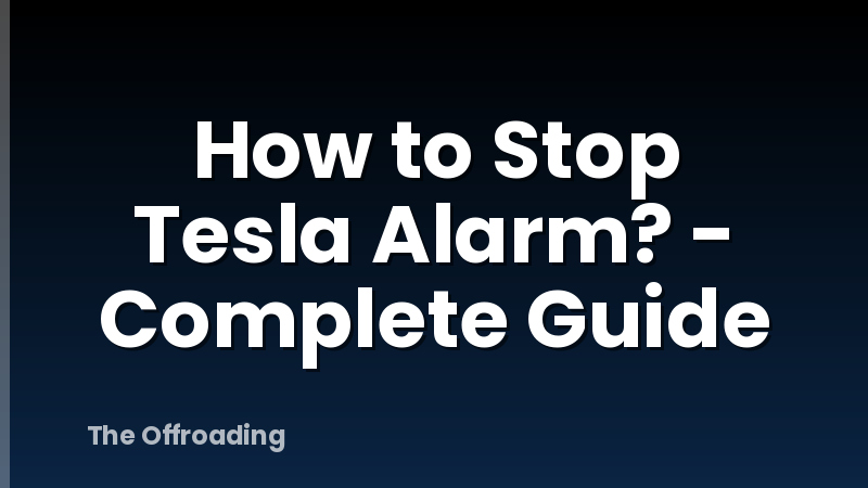 How to Stop Tesla Alarm? - Complete Guide