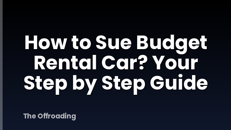 How to Sue Budget Rental Car? Your Step by Step Guide