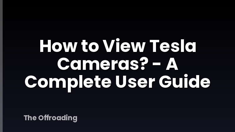 How to View Tesla Cameras? - A Complete User Guide