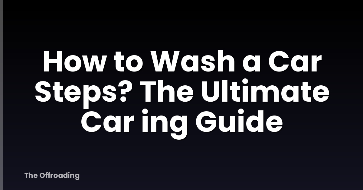 How To Wash A Car Steps? The Ultimate Car Ing Guide