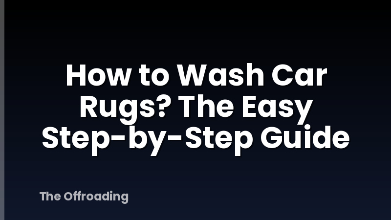 How to Wash Car Rugs? The Easy Step-by-Step Guide
