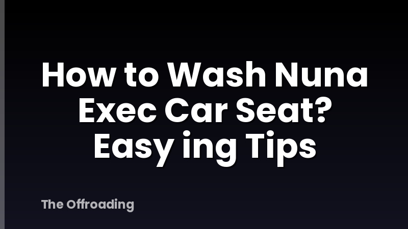 How to Wash Nuna Exec Car Seat? Easy ing Tips