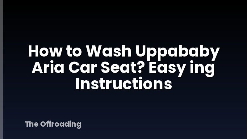 How to Wash Uppababy Aria Car Seat? Easy ing Instructions