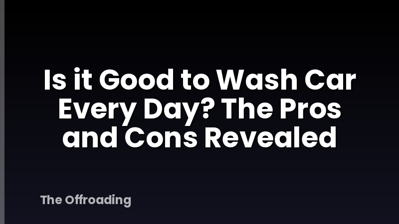 Is it Good to Wash Car Every Day? The Pros and Cons Revealed