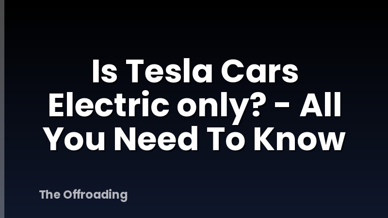 Is Tesla Cars Electric only? - All You Need To Know