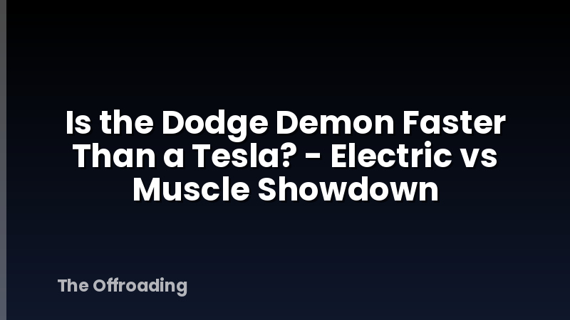Is the Dodge Demon Faster Than a Tesla? - Electric vs Muscle Showdown