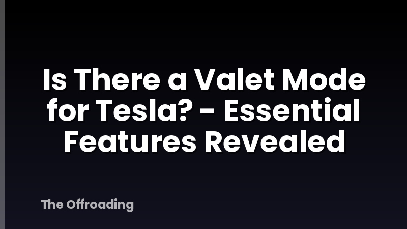 Is There a Valet Mode for Tesla? - Essential Features Revealed