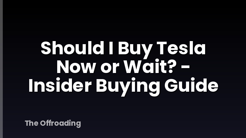 Should I Buy Tesla Now or Wait? - Insider Buying Guide