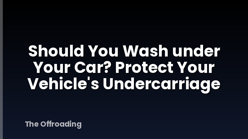 Should You Wash under Your Car? Protect Your Vehicle's Undercarriage