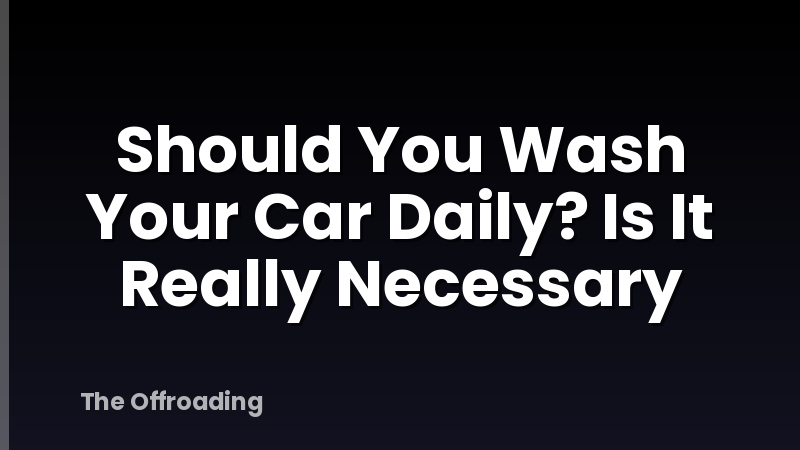 Should You Wash Your Car Daily? Is It Really Necessary