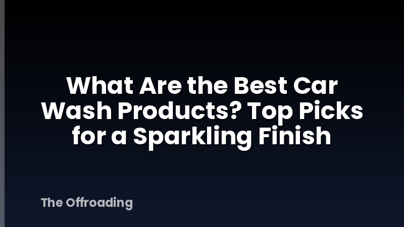 What Are the Best Car Wash Products? Top Picks for a Sparkling Finish