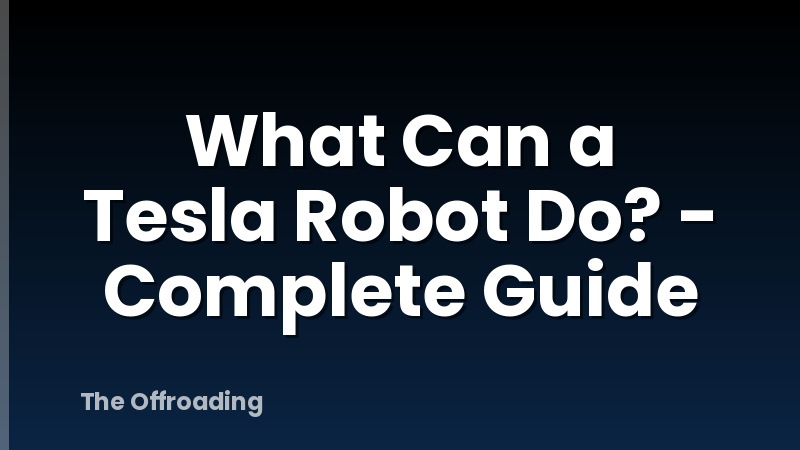 What Can a Tesla Robot Do? - Complete Guide