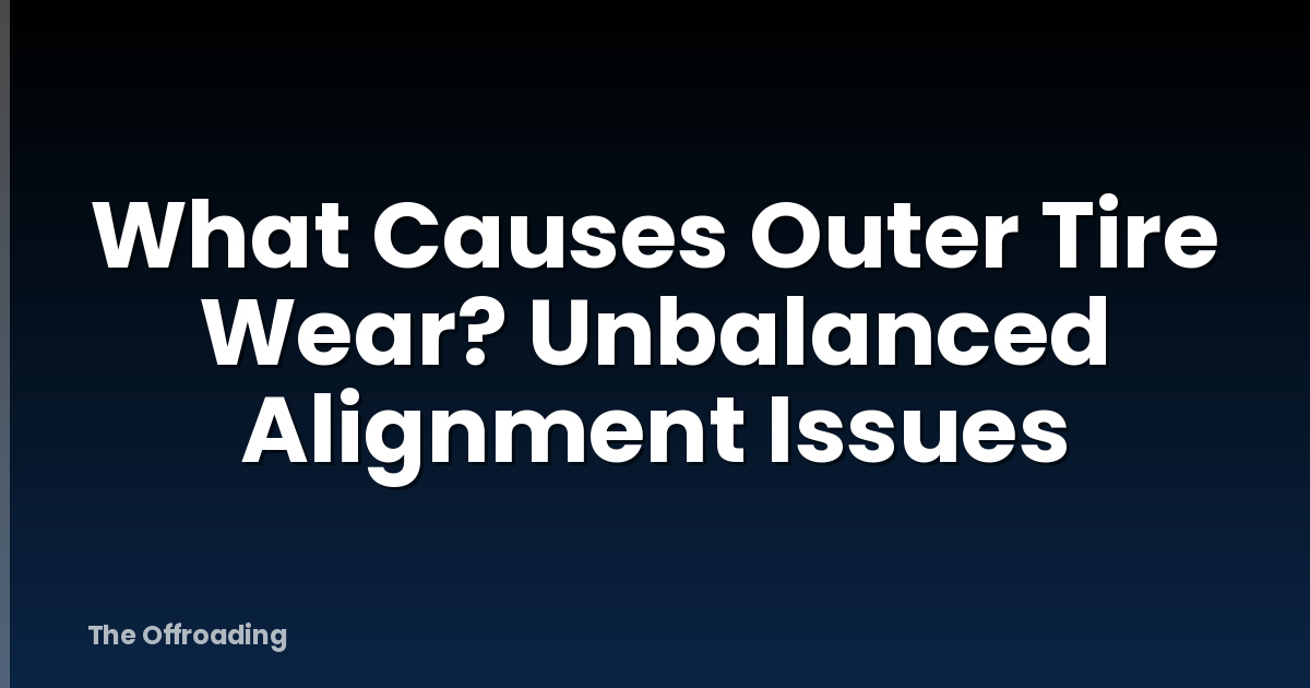 What Causes Outer Tire Wear? Unbalanced Alignment Issues