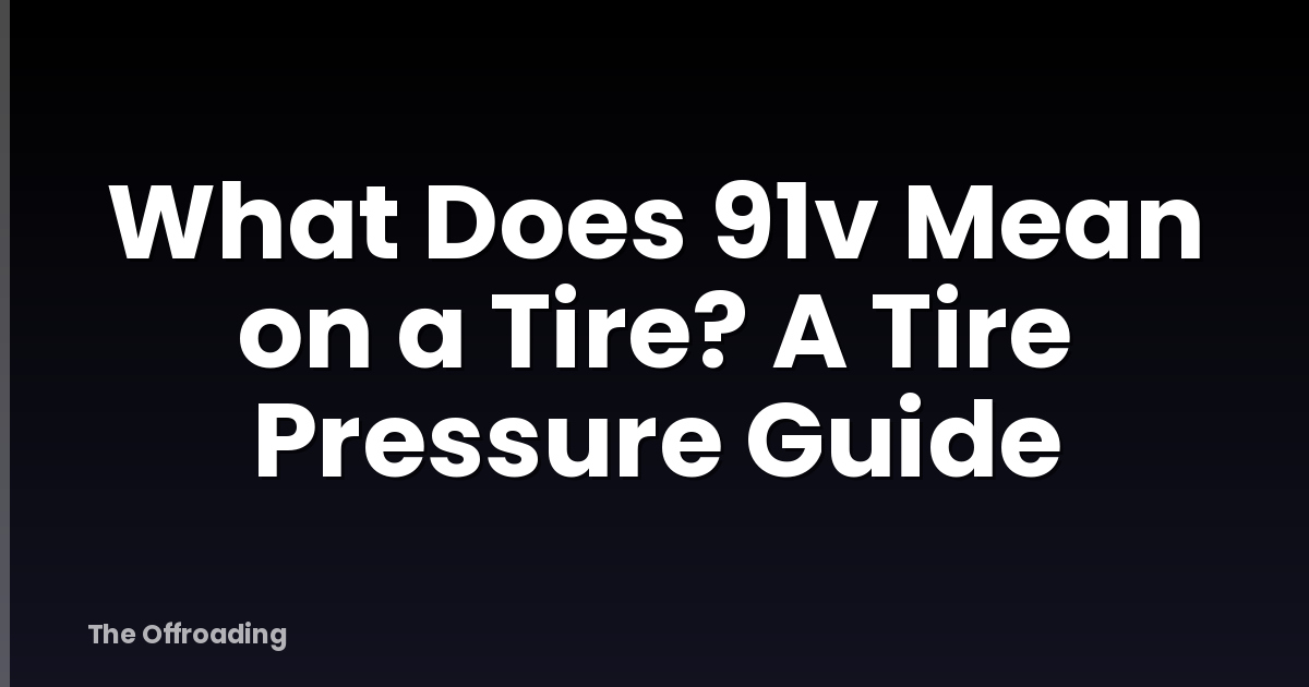 What Does 91v Mean on a Tire? A Tire Pressure Guide