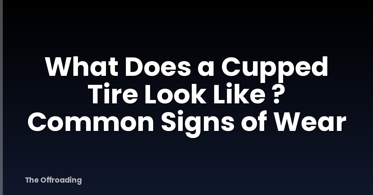 What Does a Cupped Tire Look Like ? Common Signs of Wear