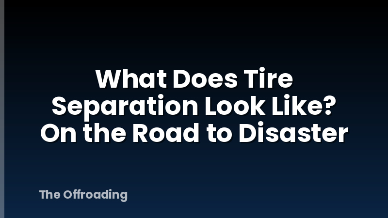 What Does Tire Separation Look Like? On the Road to Disaster