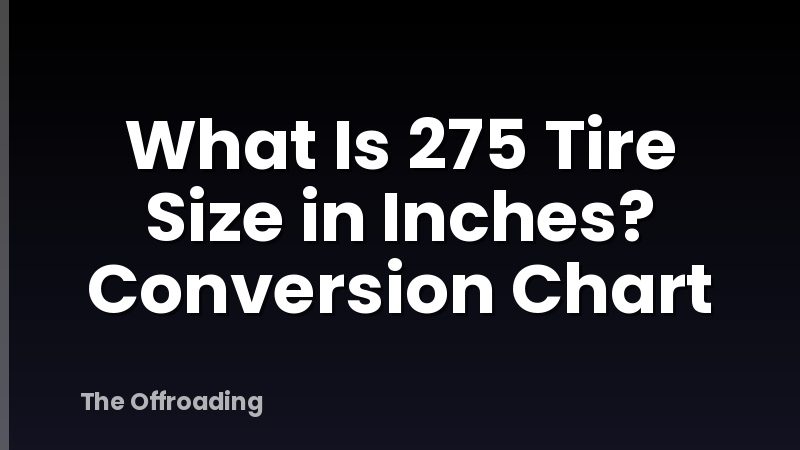 What Is 275 Tire Size in Inches? Conversion Chart