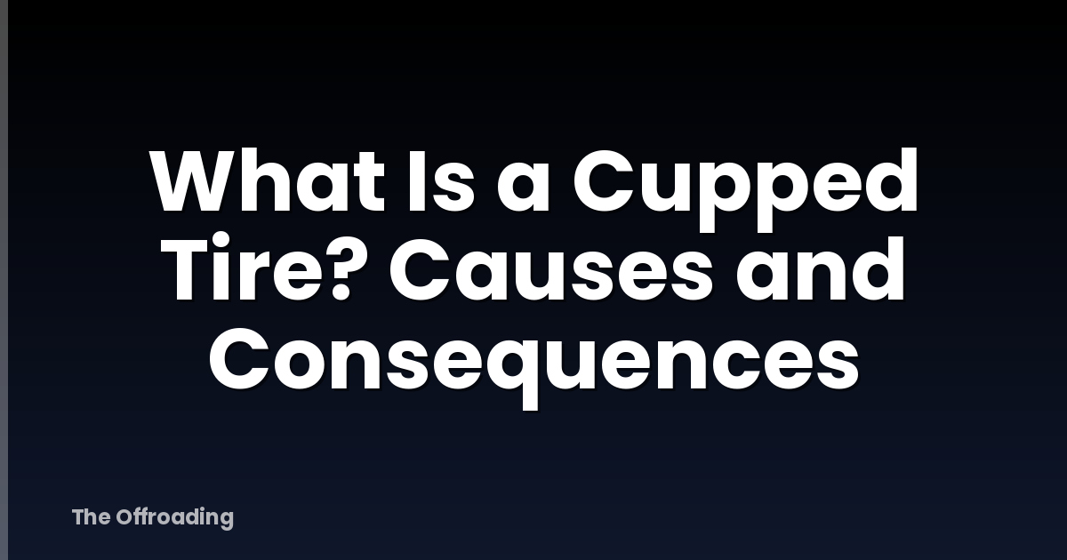 What Is a Cupped Tire? Causes and Consequences