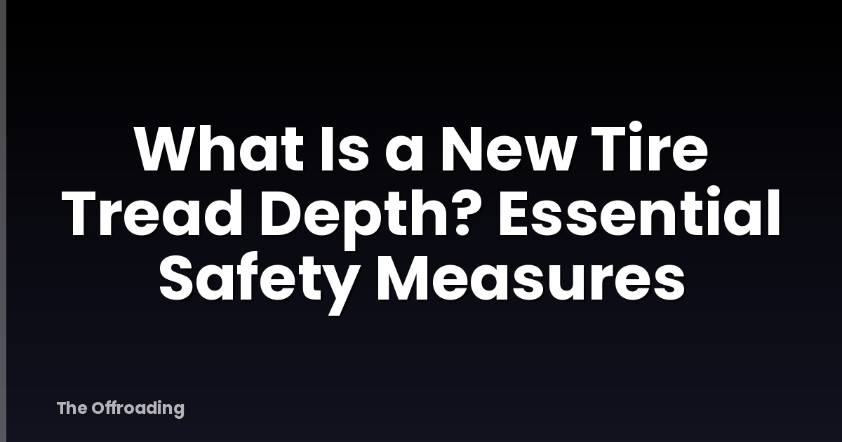 What Is a New Tire Tread Depth? Essential Safety Measures