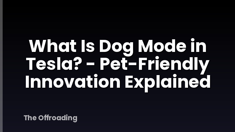 What Is Dog Mode in Tesla? - Pet-Friendly Innovation Explained