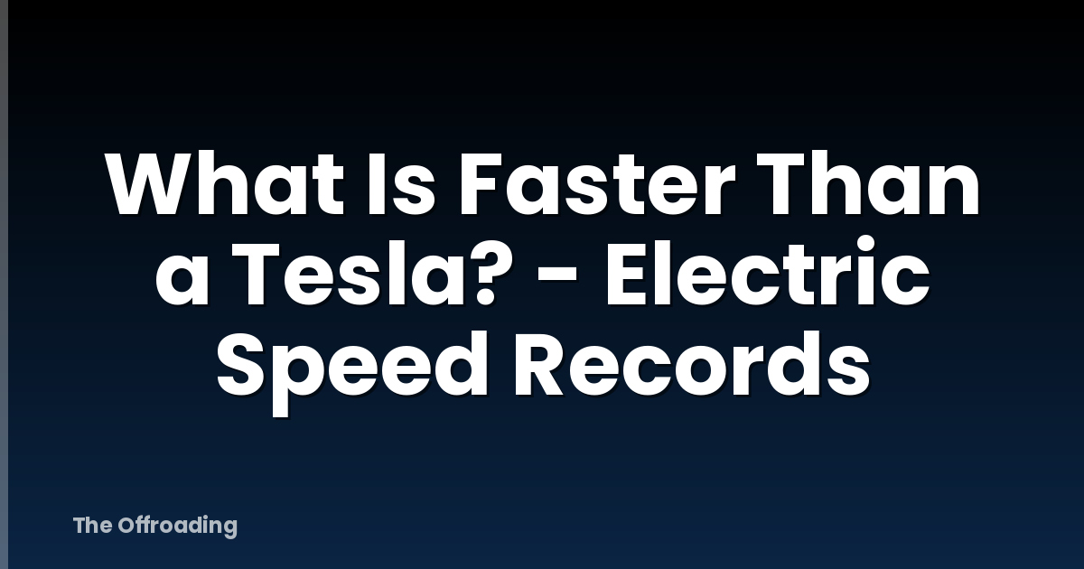 What Is Faster Than a Tesla? - Electric Speed Records