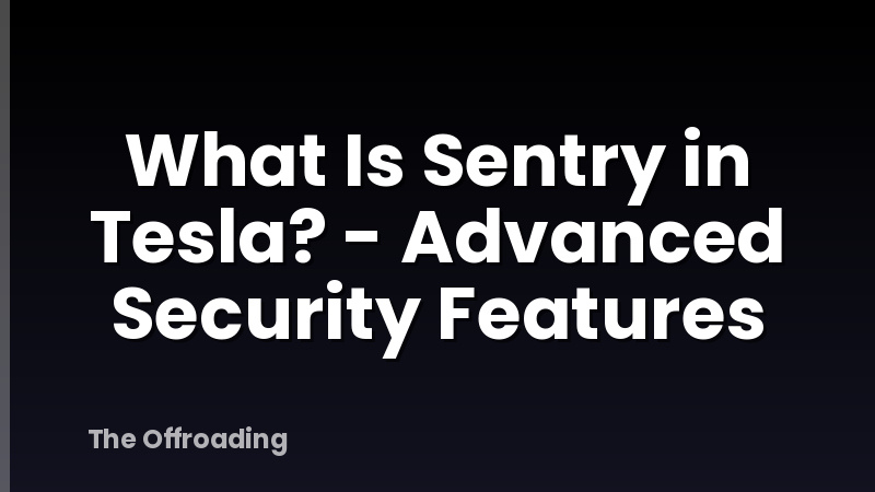 What Is Sentry in Tesla? - Advanced Security Features