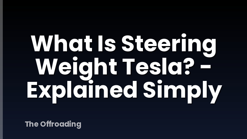 What Is Steering Weight Tesla? - Explained Simply